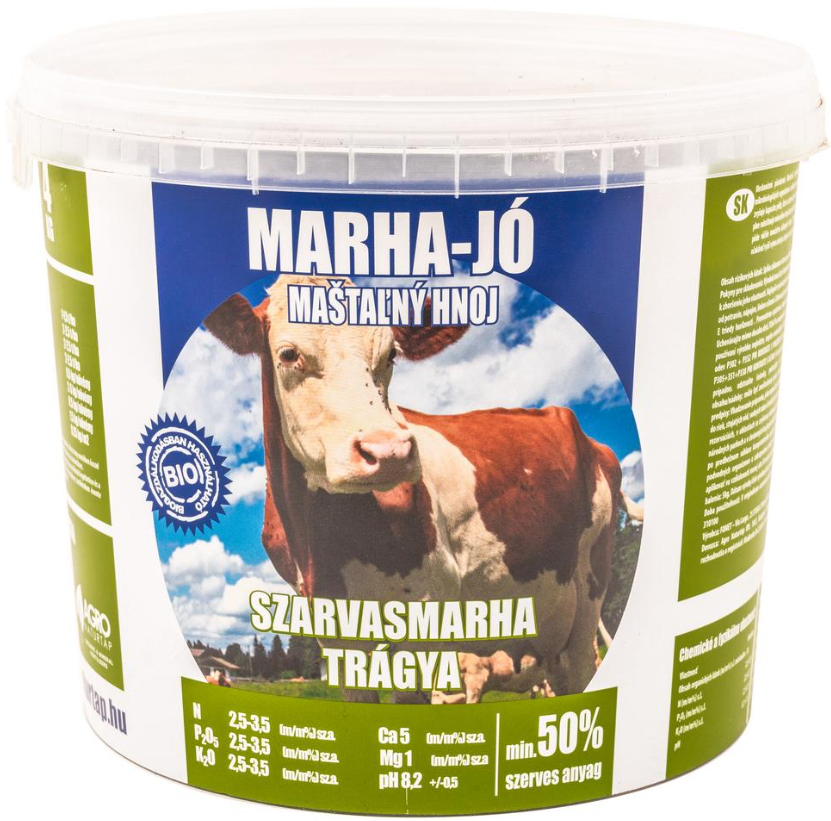 PELETOVANÝ KRAVSKÝ HNOJ MARHA-JÓ 4 KG 1